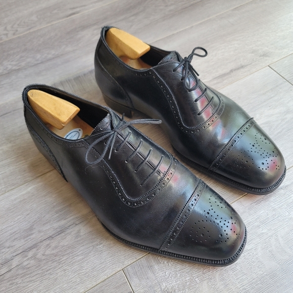 GJ Cleverley BESPOKE Black Captoe Oxford - Picture 6 of 6